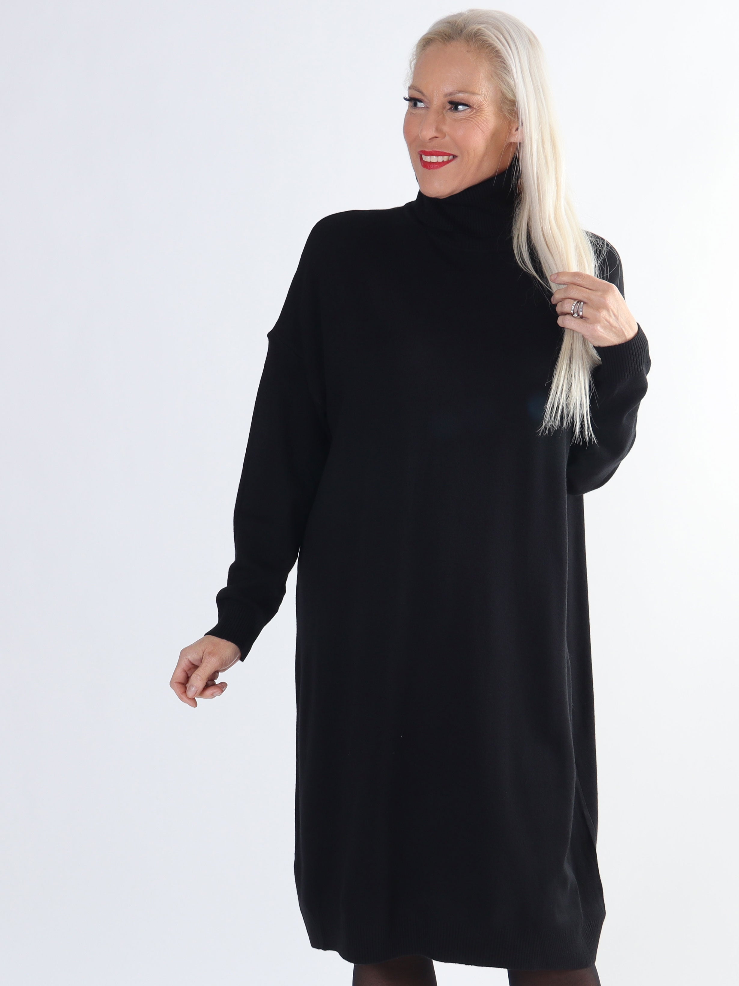 Elmira - Mycket mjuk stickad klänning i elastiskt tyg